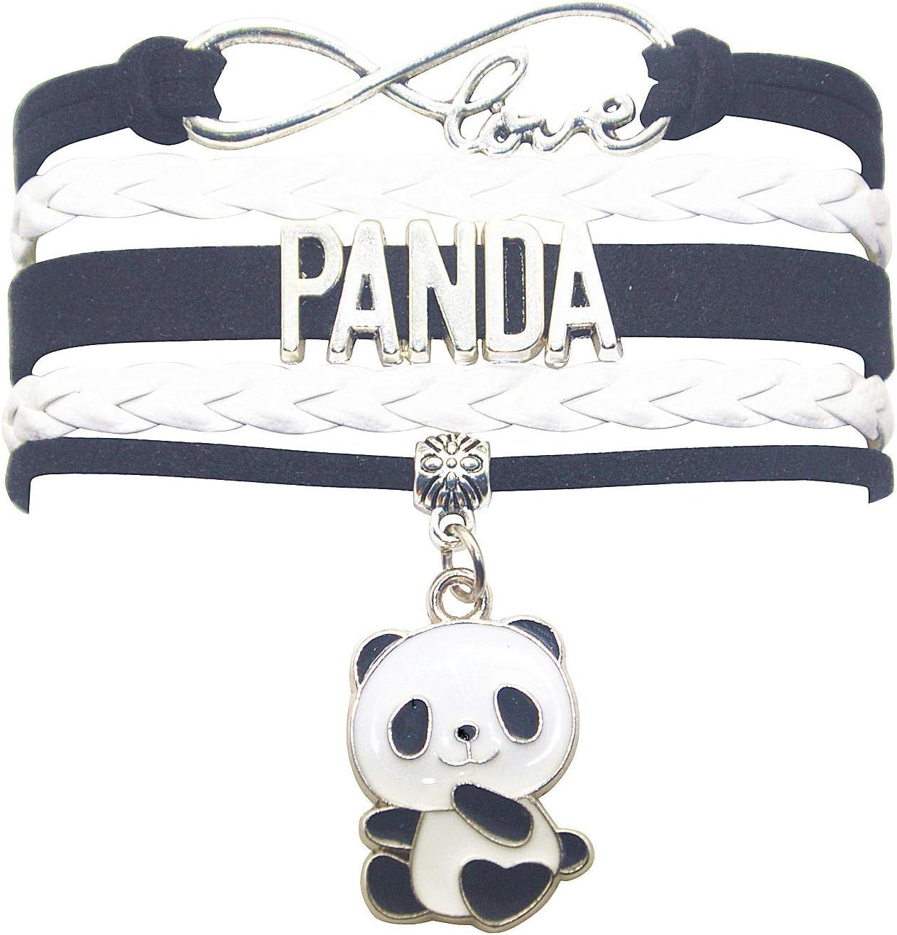 Panda Charm Bracelet - Infinity Love Design for Women Men Adult Panda Fans and Lovers