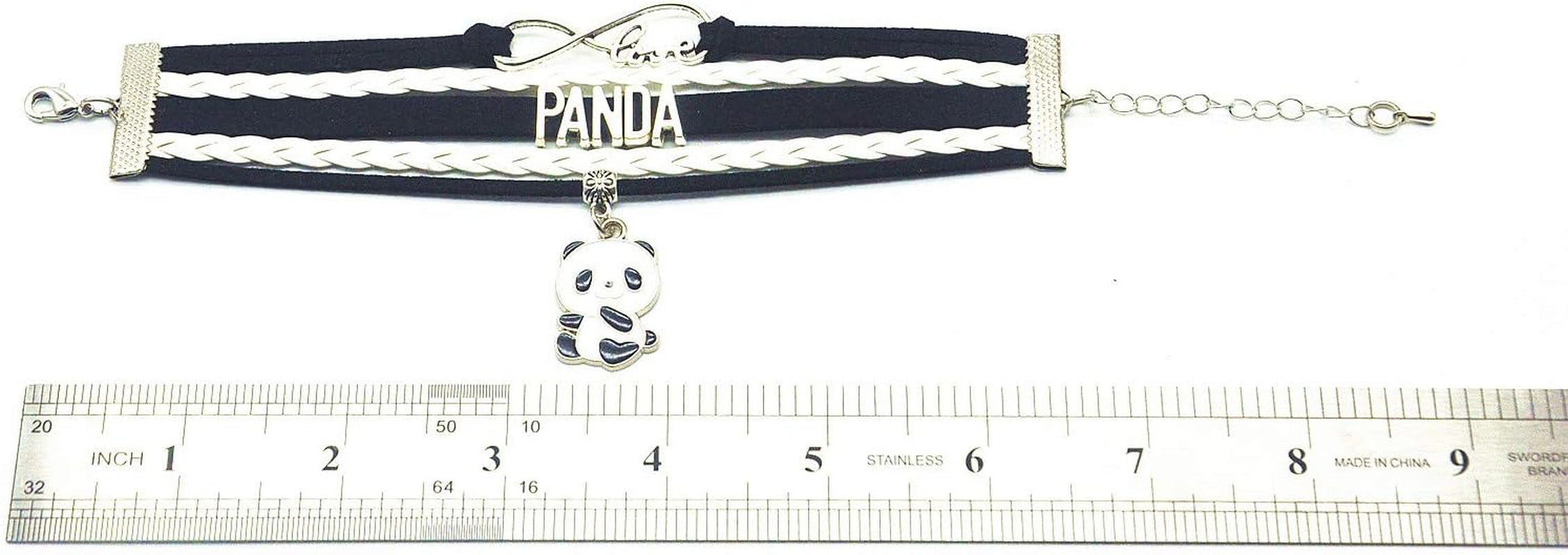 Panda Charm Bracelet - Infinity Love Design for Women Men Adult Panda Fans and Lovers