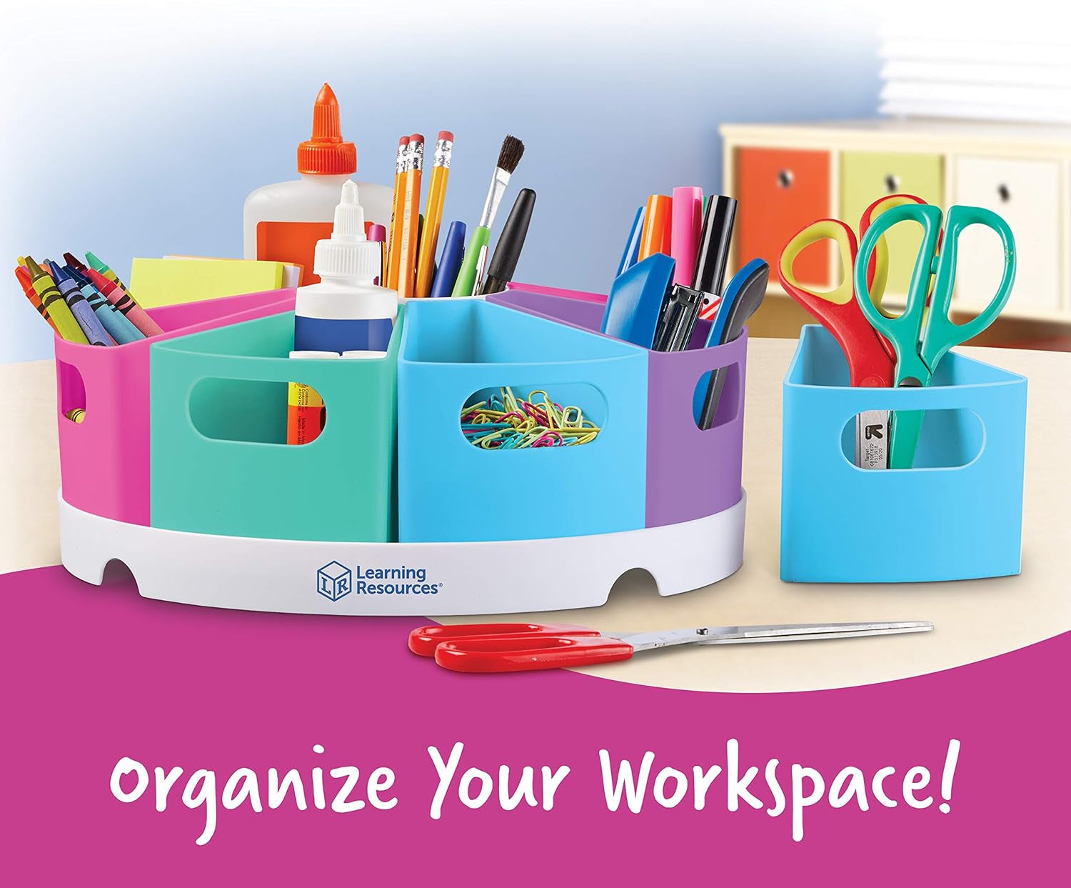 Create-A-Space Storage Center - Desk Organizer for Kids, Homeschool, Caddy, Back to School, Classroom Must Haves