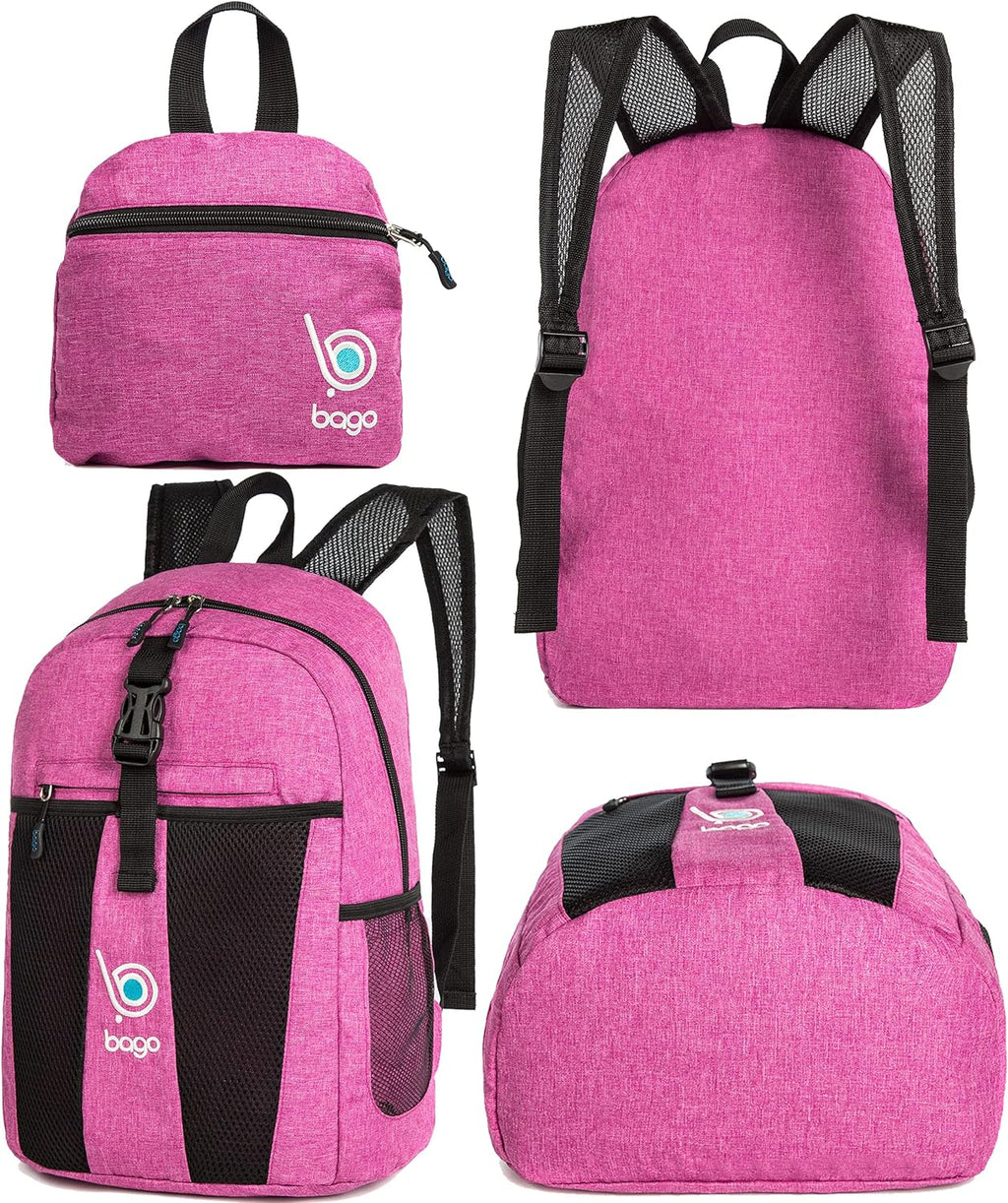 Lightweight Backpack for Hiking for Women and Men - 25L Travel Day Pack - Foldable Hiking Daypack Ultralight for Camping Outdoor Sports - Packable Backpack for Travel (Snowpink)