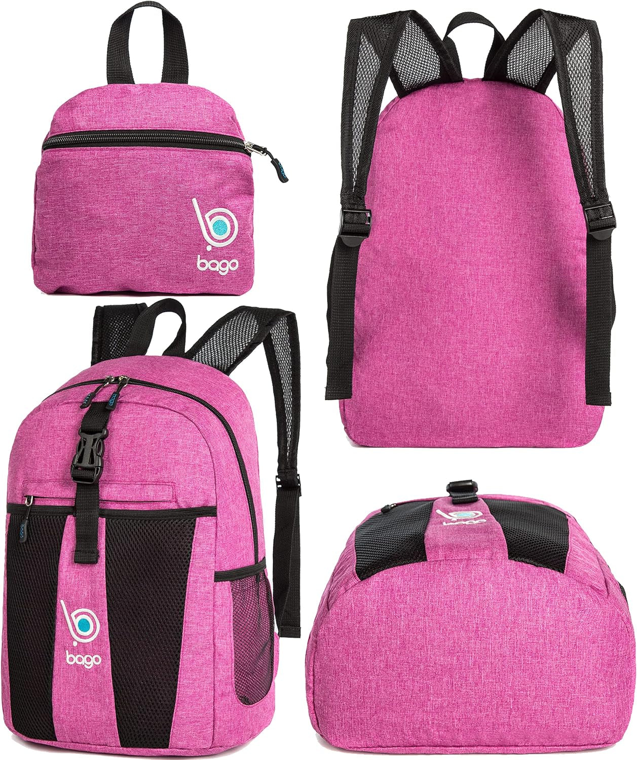 Lightweight Backpack for Hiking for Women and Men - 25L Travel Day Pack - Foldable Hiking Daypack Ultralight for Camping Outdoor Sports - Packable Backpack for Travel (Snowpink)