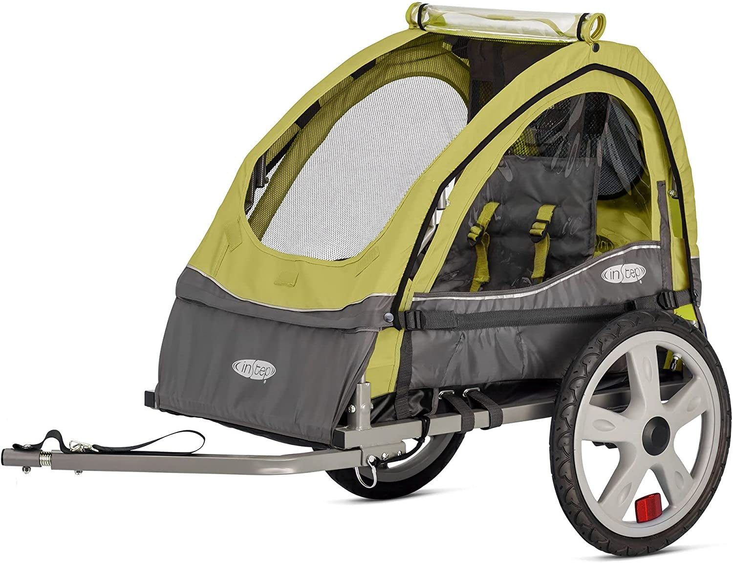 Take 2 or Sync Kids Bike Trailer, Single or Double Seat, Universal Coupler, Folding Frame, Quick-Release Wheels, Canopy with Bug Screen and Weather Shield, Bike Trailer for Kids