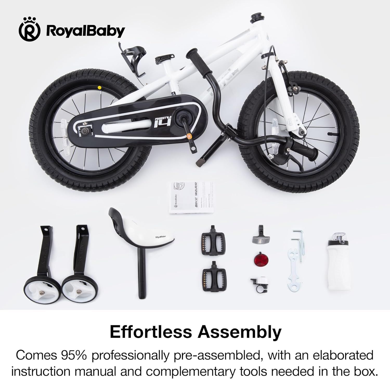 Kids Bike EZ Freestyle Training Free Balance to Pedal Easy Learning Bicycle, 12-18 Inch for Toddlers to Big Kids